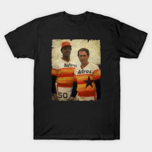 J.R. Richard and Nolan Ryan in Houston Astros T-Shirt